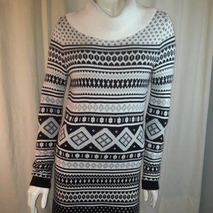 Tommy Hilfiger Black White and Grey Sweater dress  small